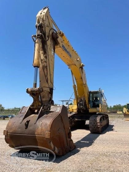 Used Crawler Excavator under blue sky